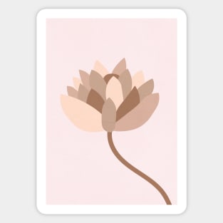 Neutral Abstract, Botanical, Flower, Scandi Art Print 2 Sticker